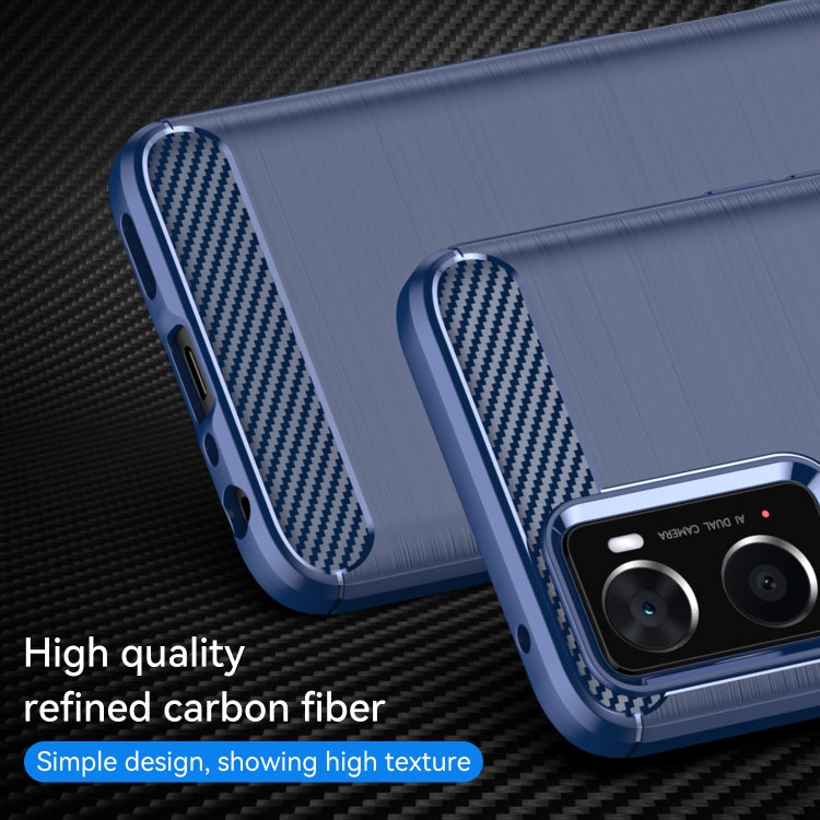 For OPPO K10 Brushed Texture Carbon Fiber TPU Phone Case