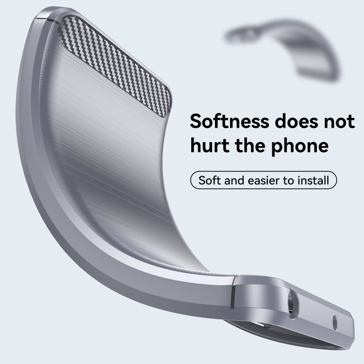 For OPPO Find X5 Lite Brushed Texture Carbon Fiber TPU Phone Case