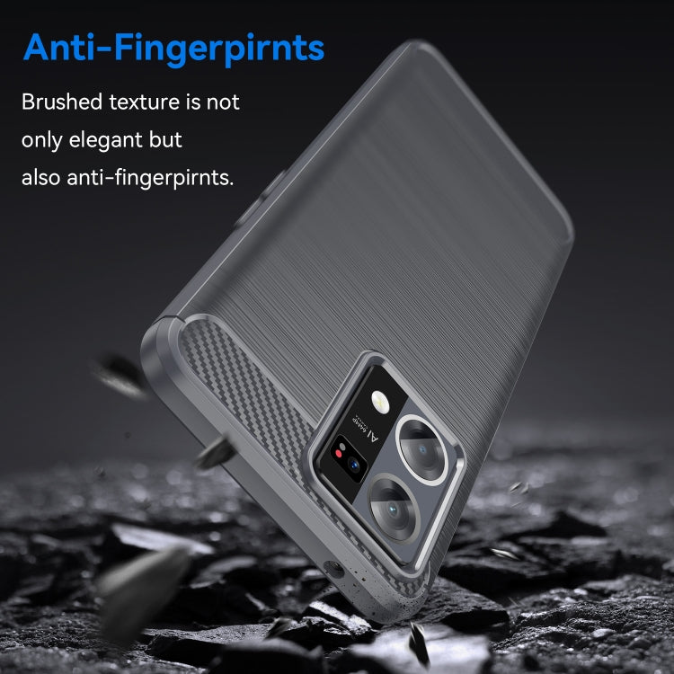 For OPPO F21 Pro Brushed Texture Carbon Fiber TPU Phone Case