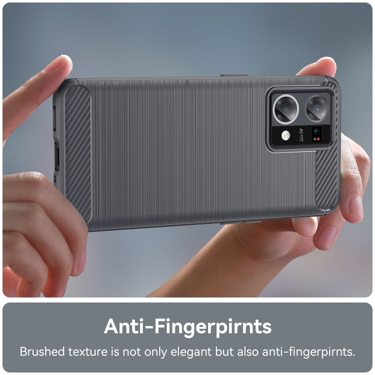 For OPPO F21 Pro Brushed Texture Carbon Fiber TPU Phone Case