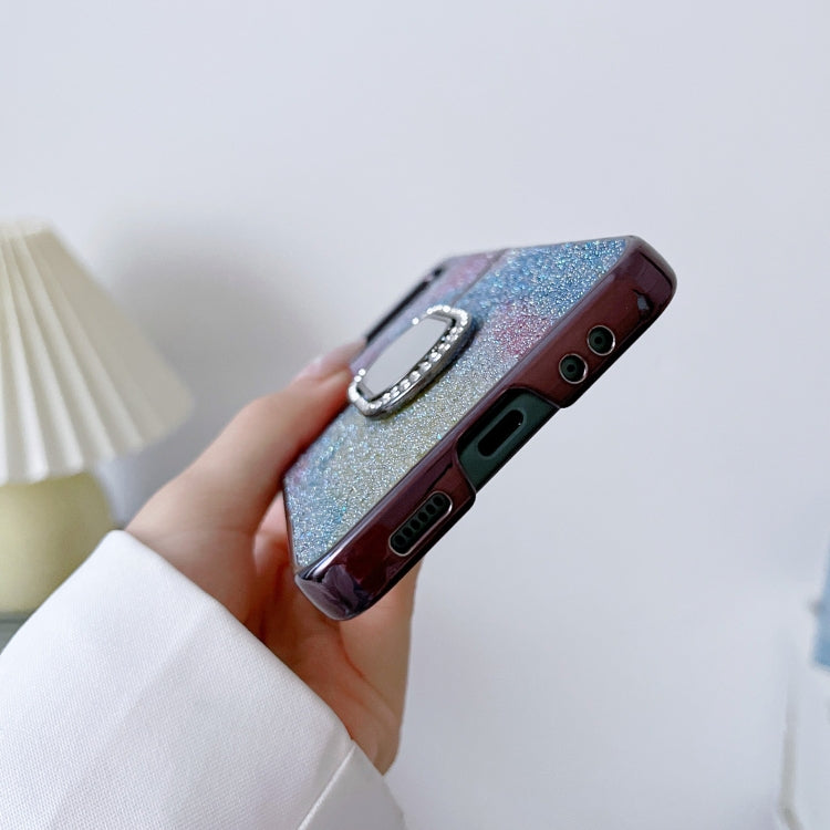 For Samsung Galaxy Z Flip4 5G Shinning Diamond Ring Holder Phone Case