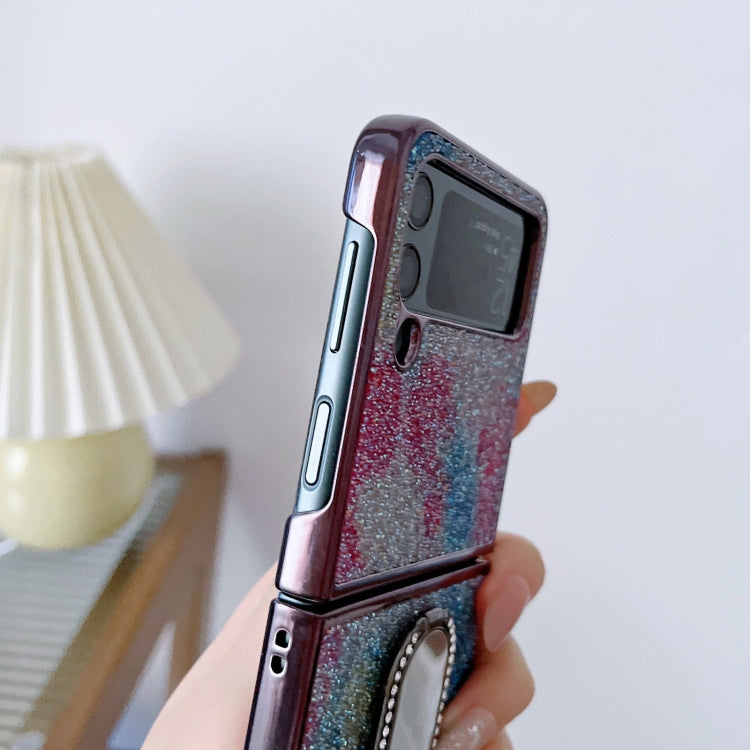 For Samsung Galaxy Z Flip4 5G Shinning Diamond Ring Holder Phone Case