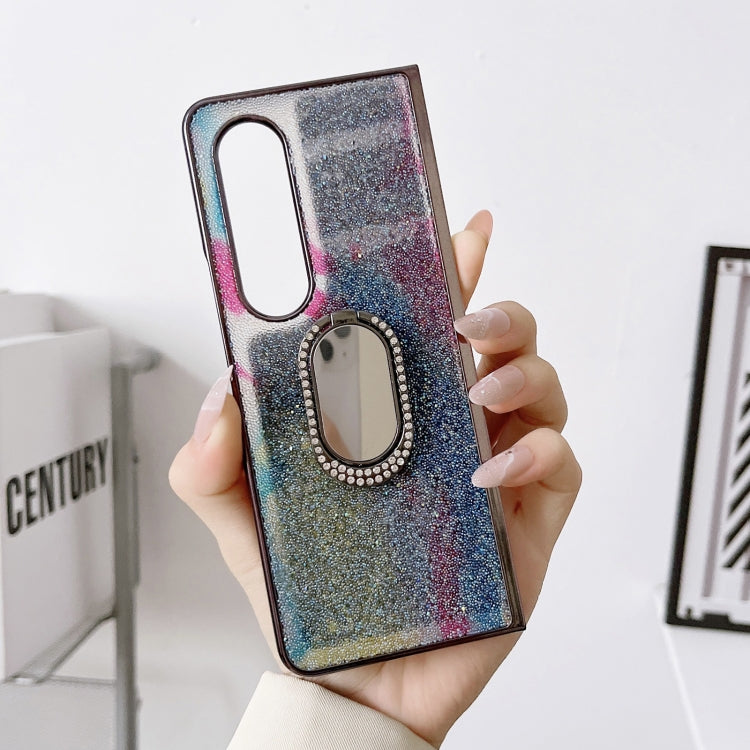 For Samsung Galaxy Z Fold4 5G Shinning Diamond Ring Holder Phone Case
