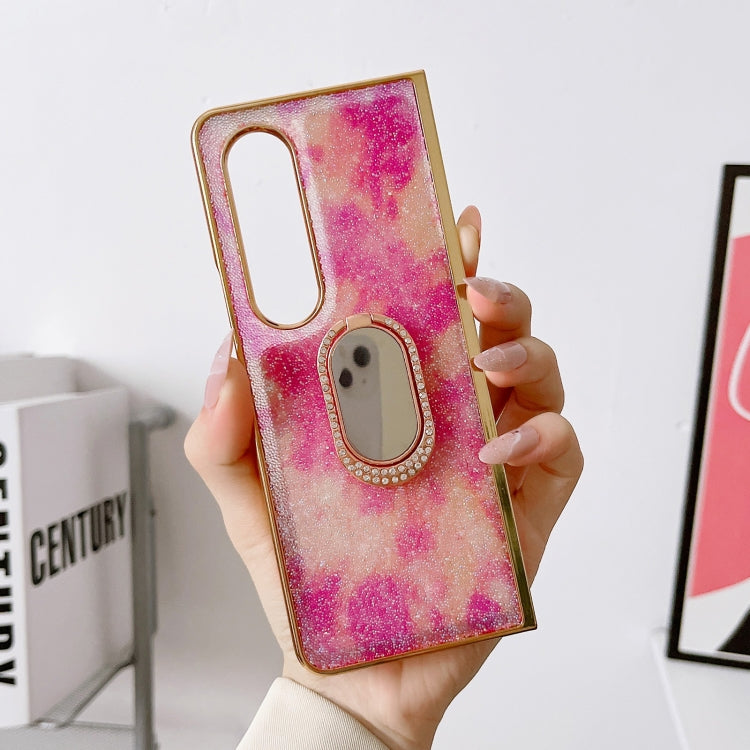 For Samsung Galaxy Z Fold4 5G Shinning Diamond Ring Holder Phone Case
