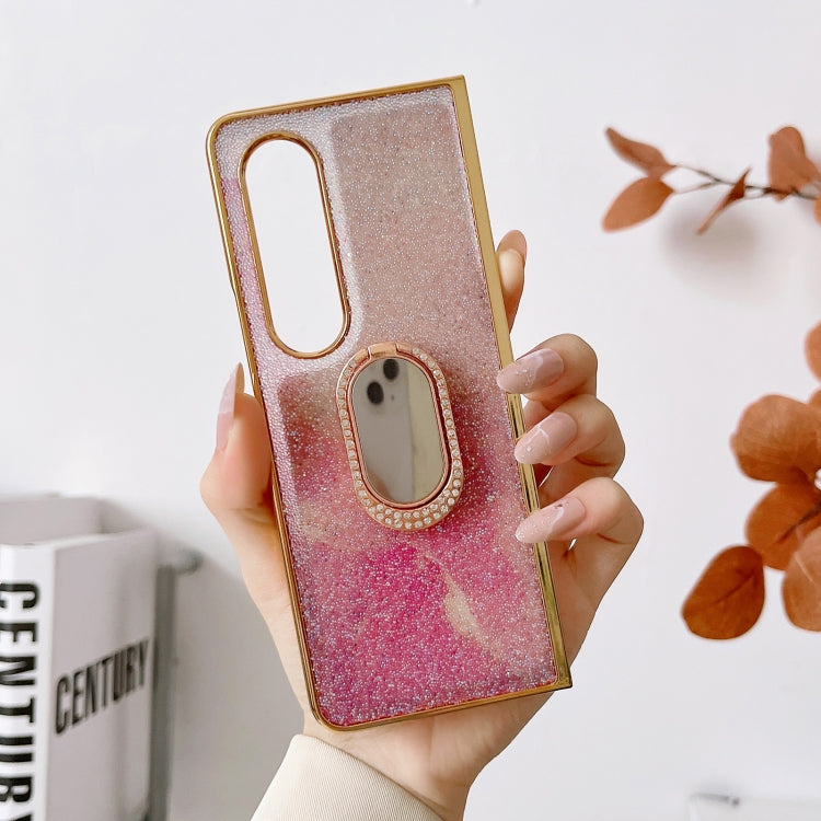 For Samsung Galaxy Z Fold4 5G Shinning Diamond Ring Holder Phone Case