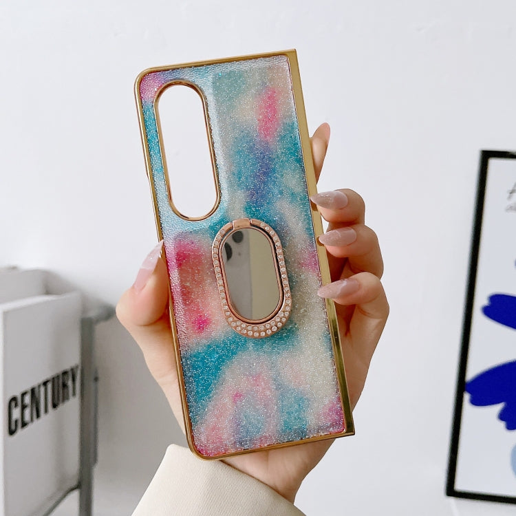 For Samsung Galaxy Z Fold4 5G Shinning Diamond Ring Holder Phone Case