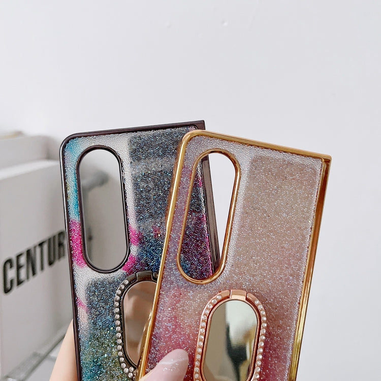 For Samsung Galaxy Z Fold4 5G Shinning Diamond Ring Holder Phone Case