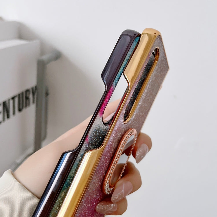 For Samsung Galaxy Z Fold4 5G Shinning Diamond Ring Holder Phone Case