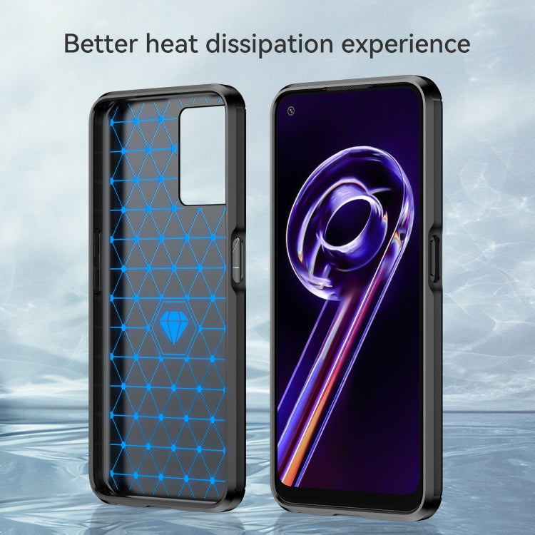 For Realme 9 Pro Brushed Texture Carbon Fiber TPU Phone Case