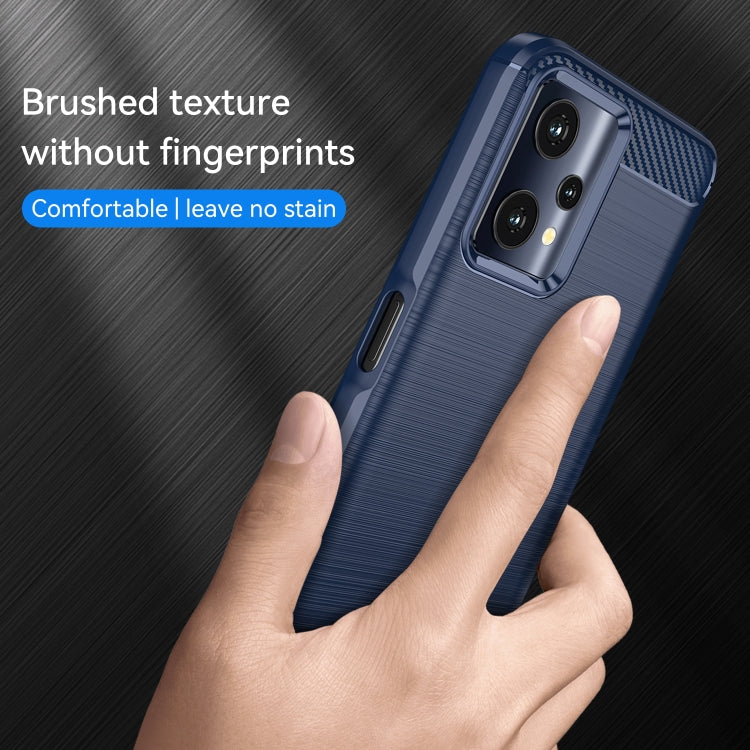 For Realme 9 Pro Brushed Texture Carbon Fiber TPU Phone Case