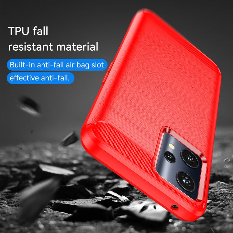 For Realme Q5 Brushed Texture Carbon Fiber TPU Phone Case