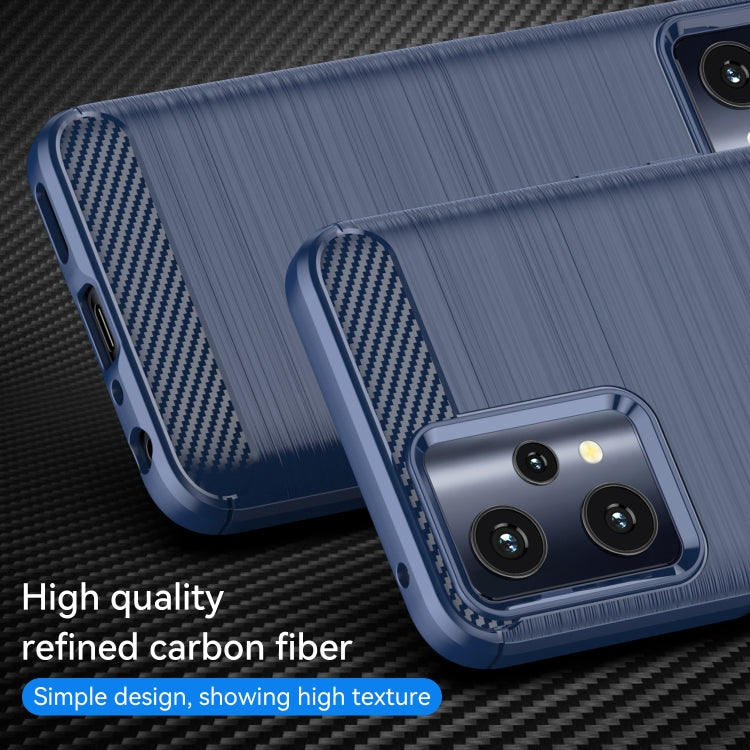 For Realme Q5 Brushed Texture Carbon Fiber TPU Phone Case