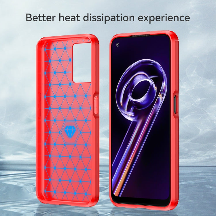 For Realme 9 5G Brushed Texture Carbon Fiber TPU Phone Case