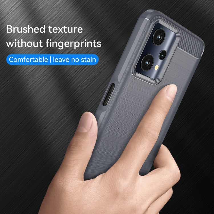 For Realme 9 5G Brushed Texture Carbon Fiber TPU Phone Case