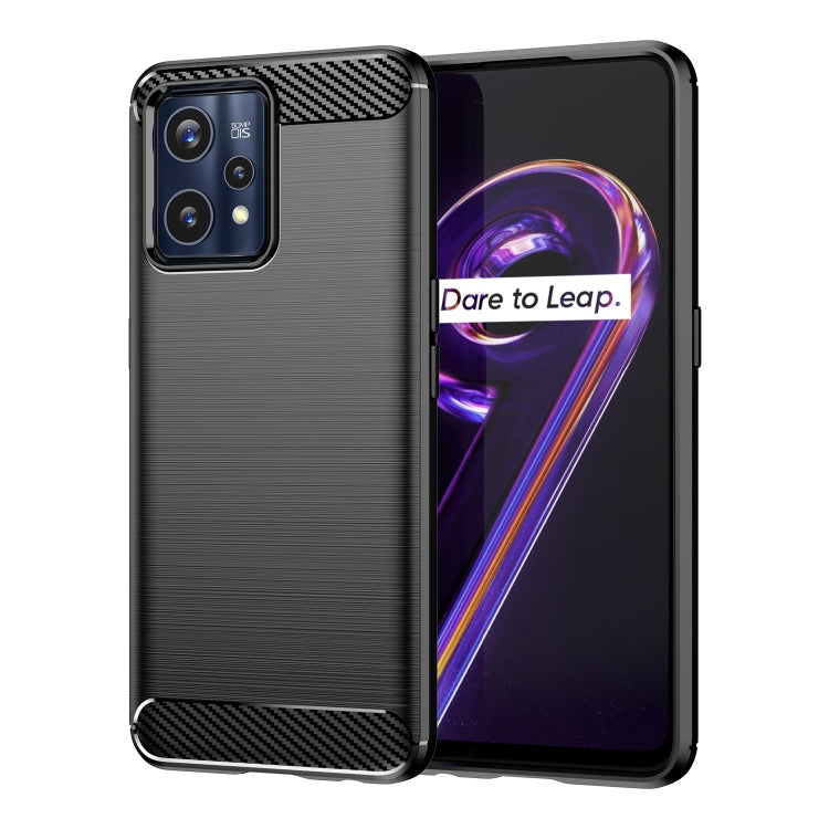 For Realme 9 Pro+ Brushed Texture Carbon Fiber TPU Phone Case