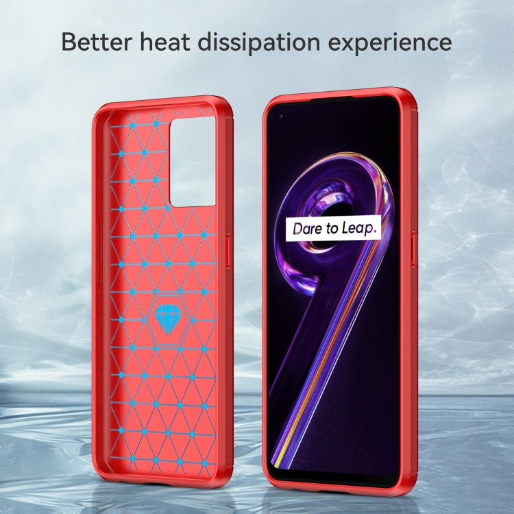 For Realme 9 Pro+ Brushed Texture Carbon Fiber TPU Phone Case