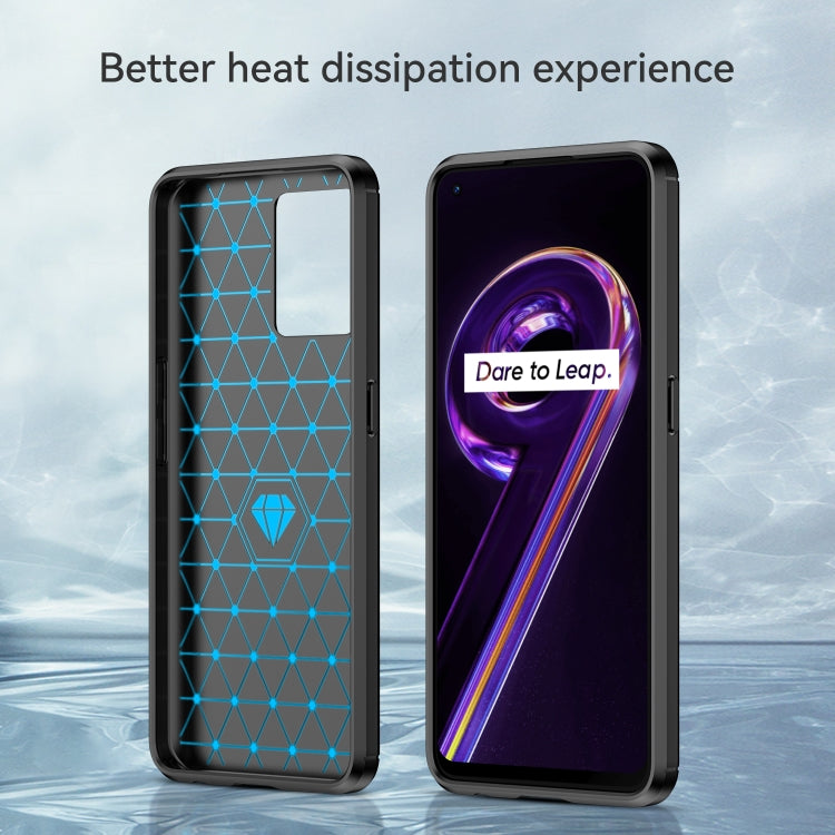For Realme Narzo 50 Pro Brushed Texture Carbon Fiber TPU Phone Case