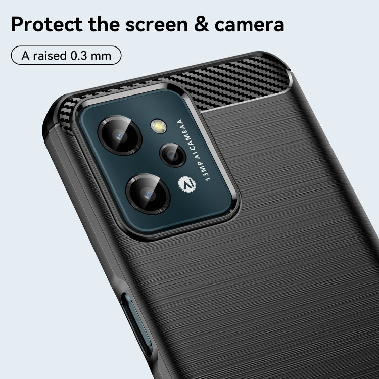 For Realme C31 Brushed Texture Carbon Fiber TPU Phone Case