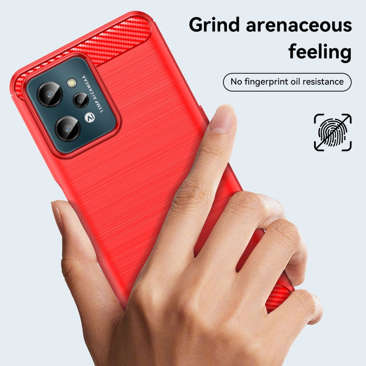 For Realme C31 Brushed Texture Carbon Fiber TPU Phone Case