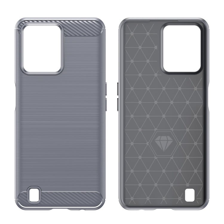 For Realme C31 Brushed Texture Carbon Fiber TPU Phone Case