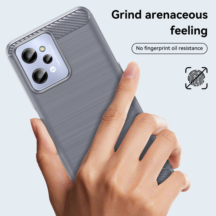 For Realme C31 Brushed Texture Carbon Fiber TPU Phone Case