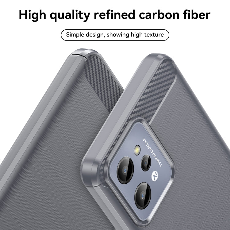 For Realme C31 Brushed Texture Carbon Fiber TPU Phone Case