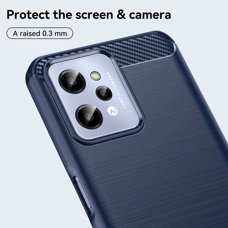 For Realme C31 Brushed Texture Carbon Fiber TPU Phone Case