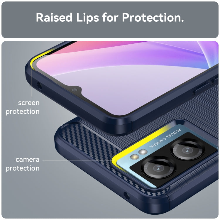For Realme Q5i Brushed Texture Carbon Fiber TPU Phone Case