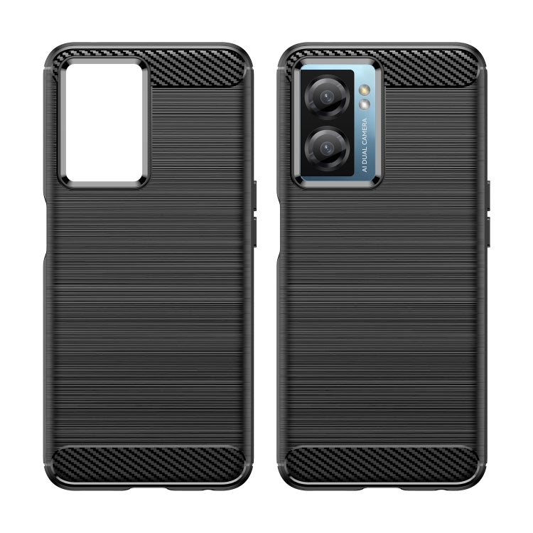 For Realme V23 Brushed Texture Carbon Fiber TPU Phone Case