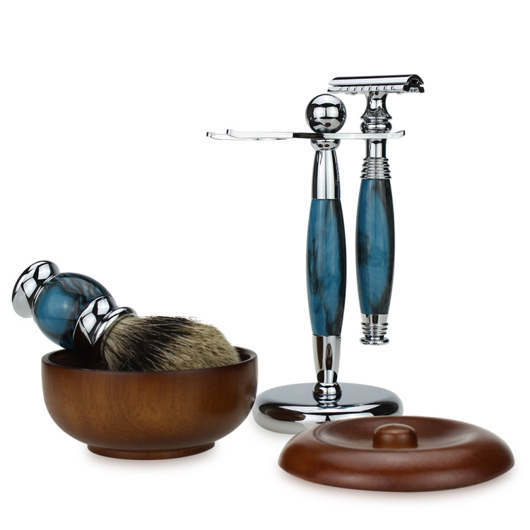 FK-12 Men Manual Shaving Razor Kit with Shaving Brush / Bowl / Soap / Brush Stand / Blades