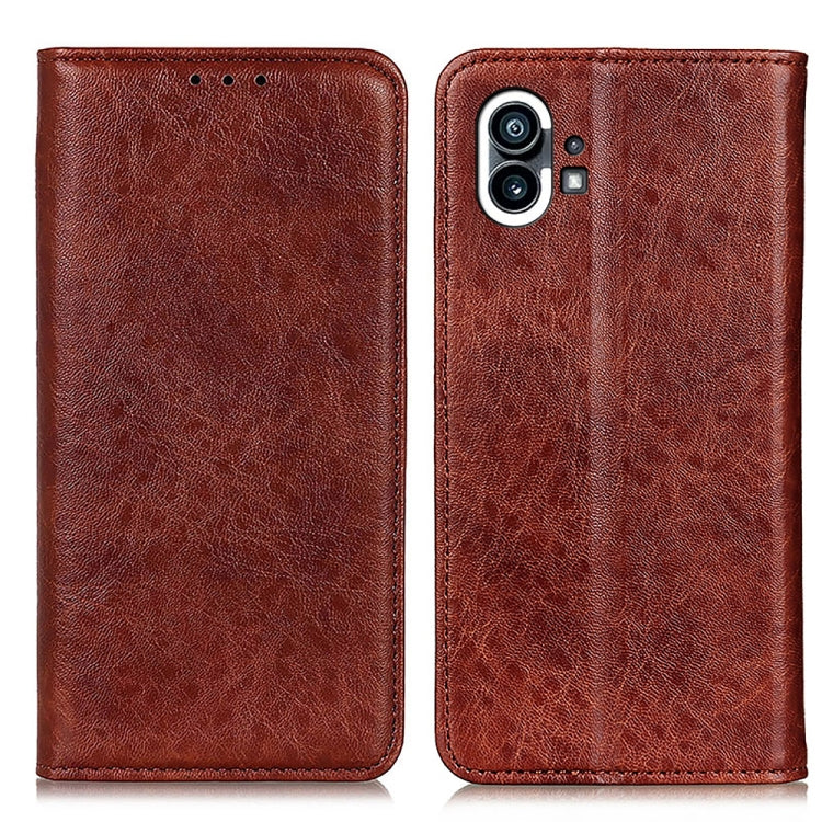 For Nothing Phone 1 Magnetic Crazy Horse Texture Leather Phone Case