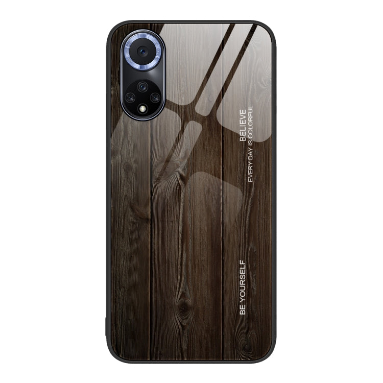 For Huawei nova 9 Wood Grain Glass Protective Case