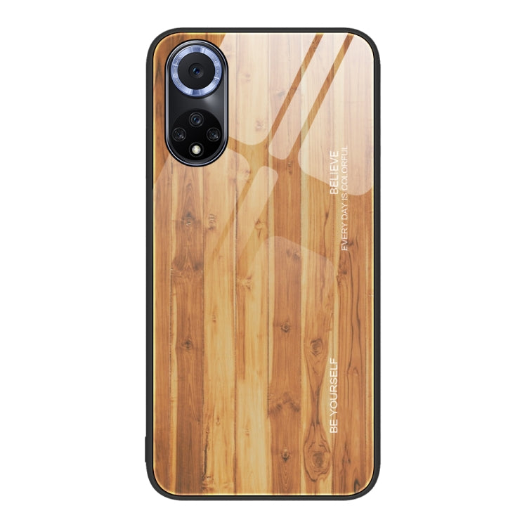 For Huawei nova 9 Wood Grain Glass Protective Case