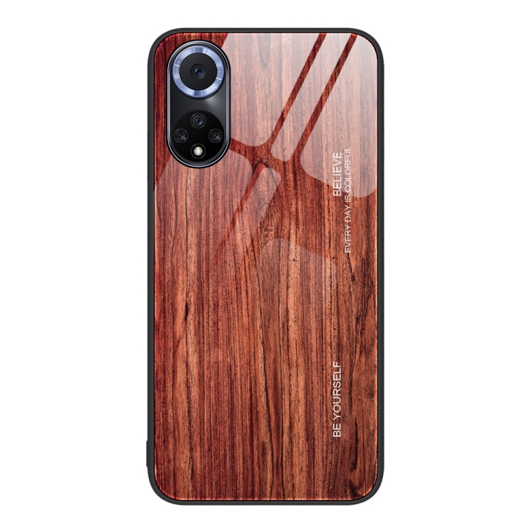 For Huawei nova 9 Wood Grain Glass Protective Case