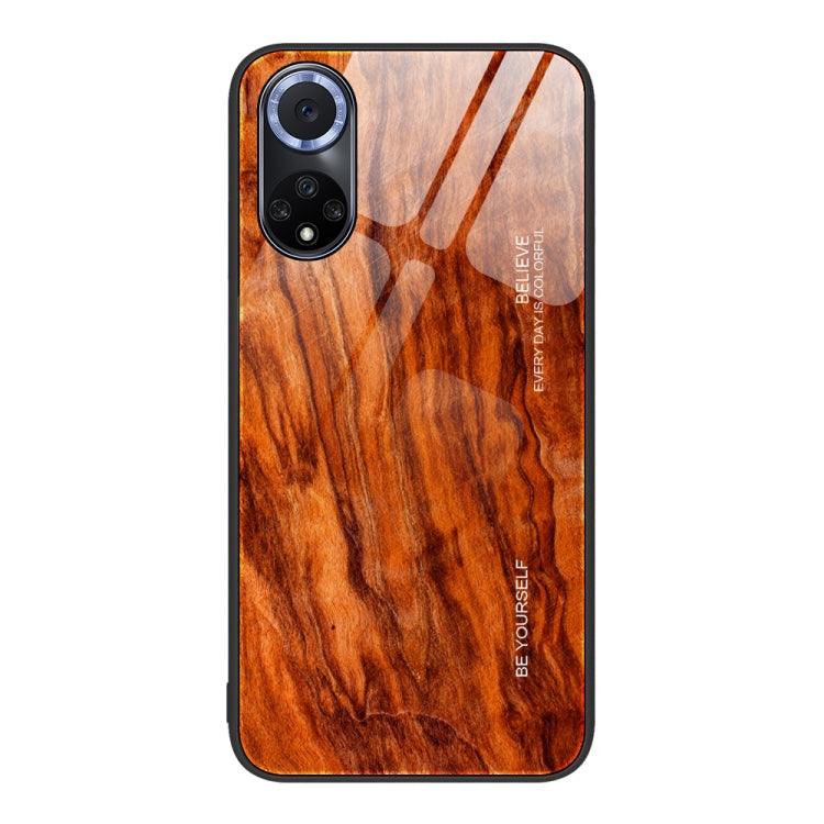 For Huawei nova 9 Wood Grain Glass Protective Case