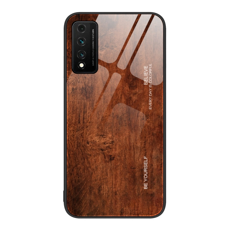 For Huawei Nzone S7 Pro 5G Wood Grain Glass Protective Case