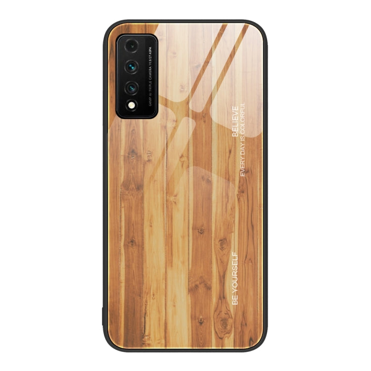 For Huawei Nzone S7 Pro 5G Wood Grain Glass Protective Case