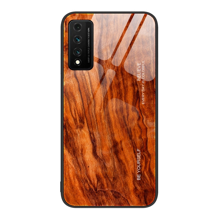For Huawei Nzone S7 Pro 5G Wood Grain Glass Protective Case