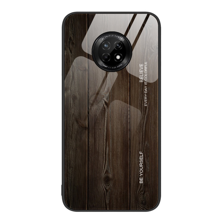 For Huawei Enjoy 20 Plus 5G Wood Grain Glass Protective Case