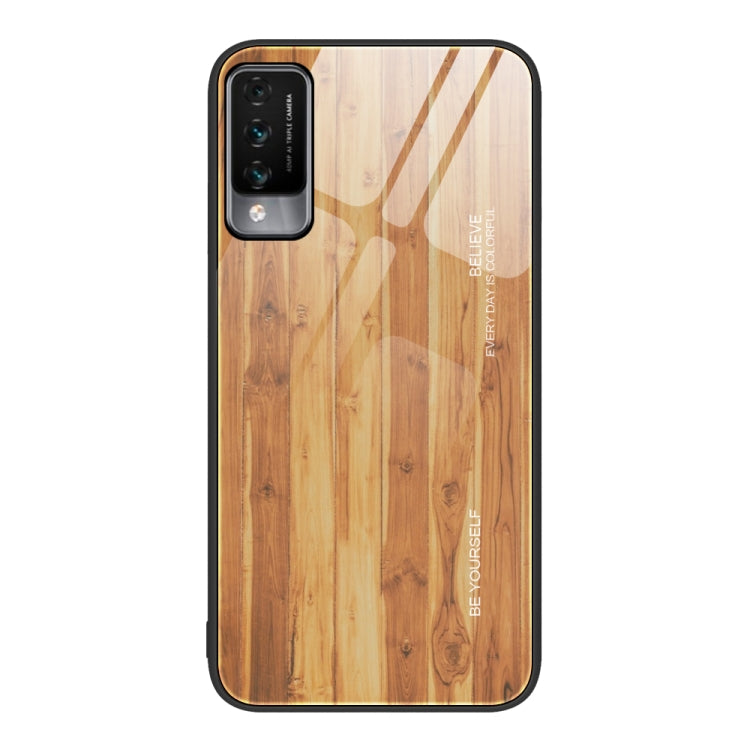 For Huawei Maimang 10 Wood Grain Glass Protective Case