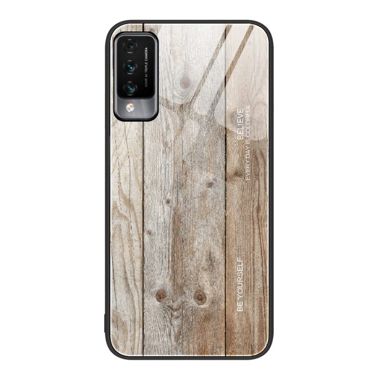 For Huawei Maimang 10 Wood Grain Glass Protective Case