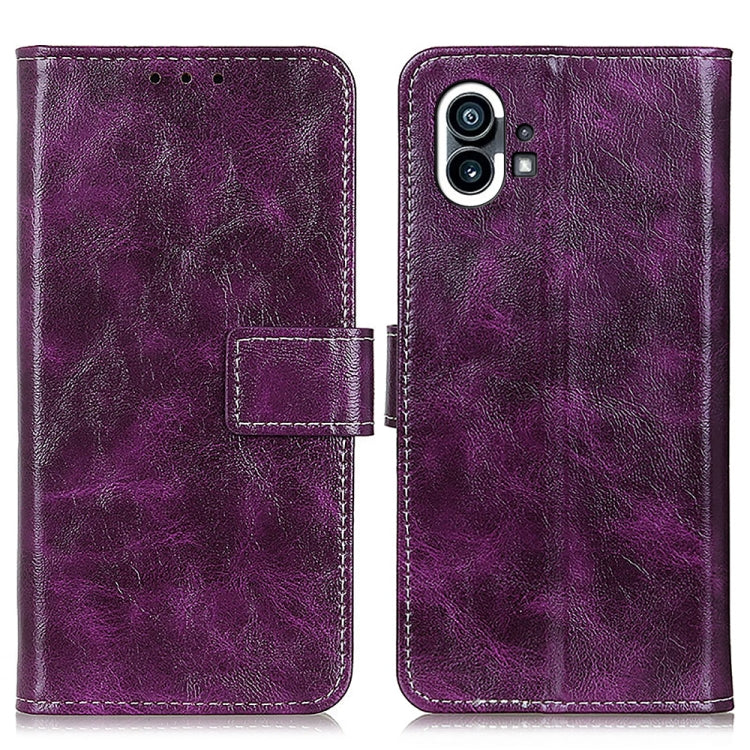 For Nothing Phone 1 Retro Crazy Horse Texture Horizontal Flip Leather Phone Case