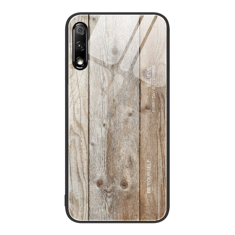 For Honor 9X Wood Grain Glass Protective Case