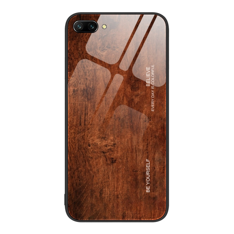 For Honor 10 Wood Grain Glass Protective Case