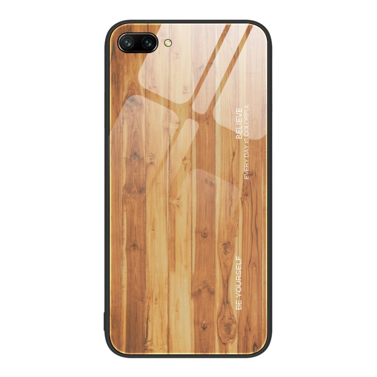 For Honor 10 Wood Grain Glass Protective Case