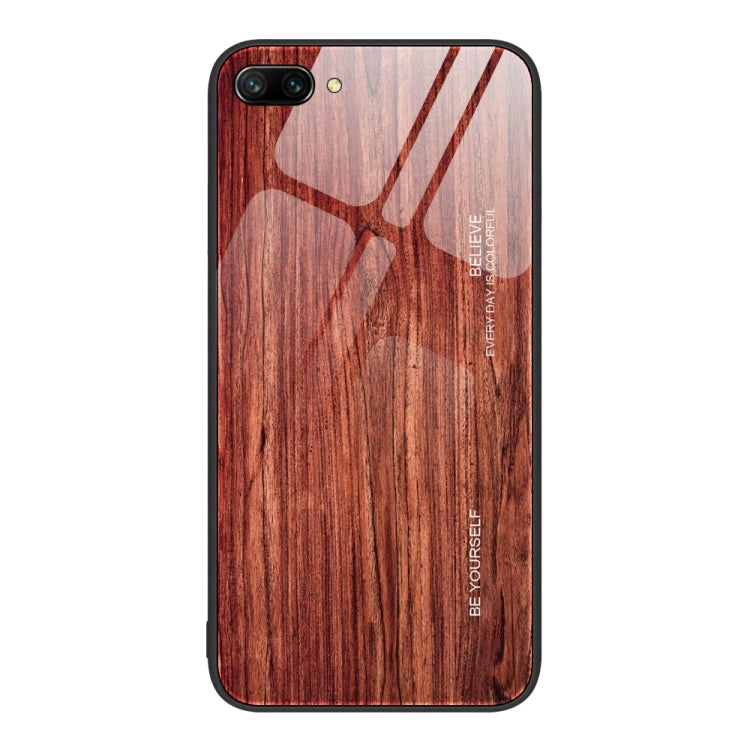 For Honor 10 Wood Grain Glass Protective Case