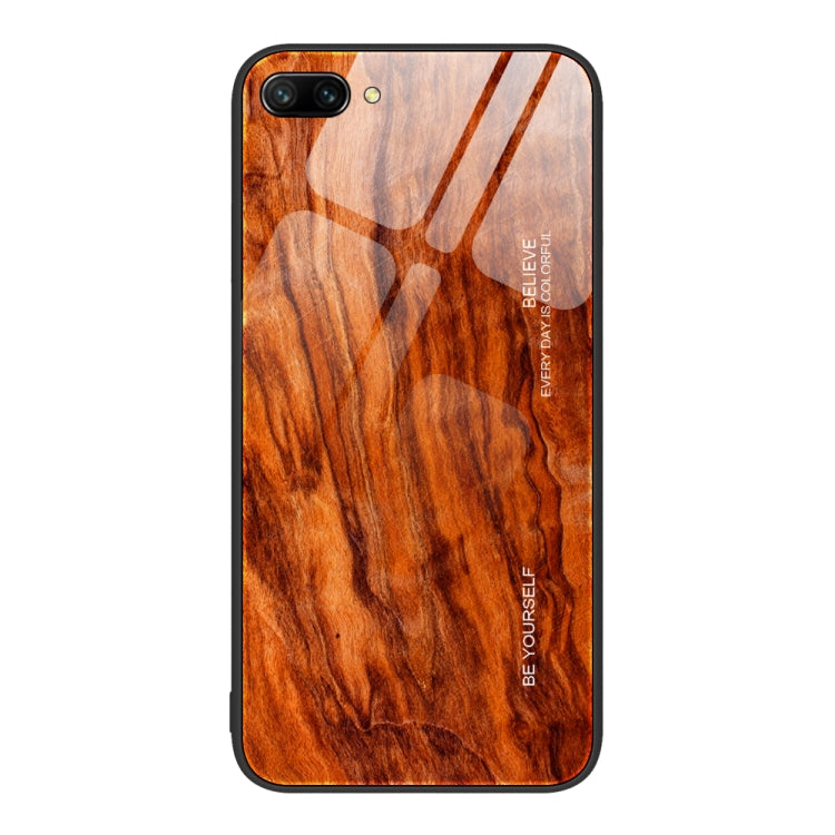 For Honor 10 Wood Grain Glass Protective Case