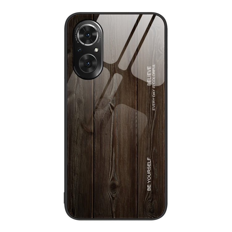 For Honor 50 SE Wood Grain Glass Protective Case