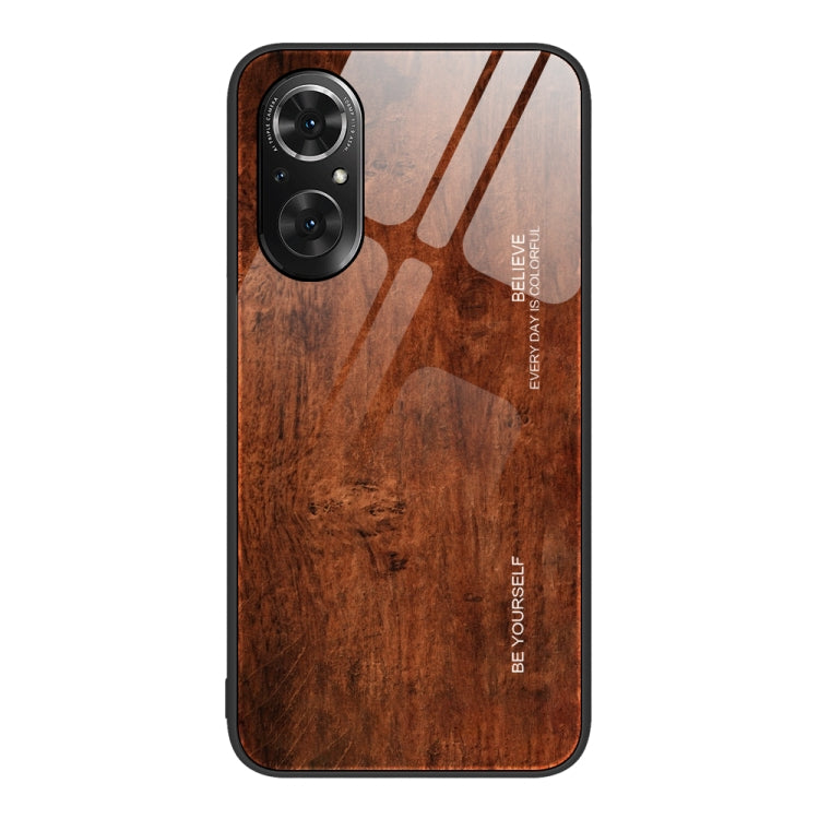 For Honor 50 SE Wood Grain Glass Protective Case
