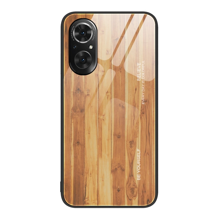 For Honor 50 SE Wood Grain Glass Protective Case